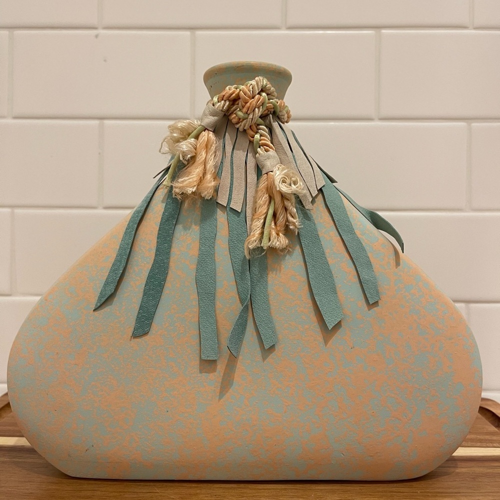 Vintage Southwest Vase with Braided Accent